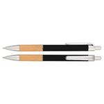 Długopis Jigga - czarny/jasne drewno