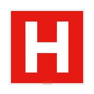Hydrant - znak, naklejka 150x150 mm
