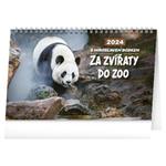 Kalendarz biurkowy 2024 Zwierzęta w zoo