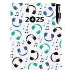 Kalendarz książkowy DESIGN dzienny A5 2025 czeski - Music