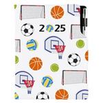 Kalendarz książkowy DESIGN dzienny A5 2025 czeski - Sport