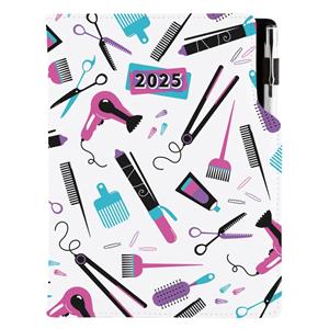 Kalendarz książkowy DESIGN dzienny A5 2025 polski - Hairdresser