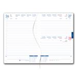 Kalendarz książkowy GEP z długopisem dzienny A5 2025 czeski - beżowy