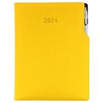 Kalendarz książkowy GEP z długopisem tygodniowy A4 2024 polski - żółty
