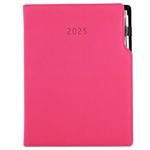 Kalendarz książkowy GEP z długopisem tygodniowy A4 2025 polski - różowy