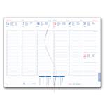 Kalendarz książkowy GEP z długopisem tygodniowy A5 2025 polski - biały (białe szwy)