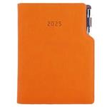 Kalendarz książkowy GEP z długopisem tygodniowy B5 2025 CZ/SK - pomarańczowy