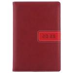 Kalendarz książkowy RIGA tygodniowy B6 2025 CZ/SK - czerwony