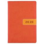 Kalendarz książkowy RIGA tygodniowy B6 2025 CZ/SK - pomarańczowy