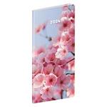 Miesięczny kalendarz książkowy kieszonkowy 2024 planner - Kwiaty SK