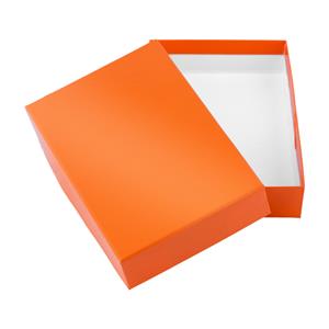 Papierowe pudełko z wiekiem typ 2 klejone 153x215 błysk - pomarańczowy