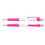 Plastikowy długopis Colombo Biały - biało-różowy