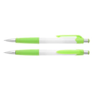 Plastikowy długopis Colombo Biały - biały/jasnozielony
