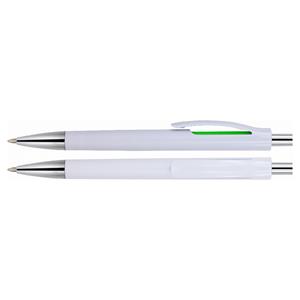 Plastikowy długopis Porlanka - biało-zielony