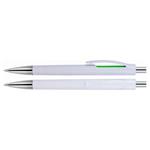 Plastikowy długopis Porlanka - biało-zielony