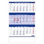 Ścienny Kalendarz 2024 - Trzymiesięczny niebieski