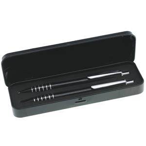 Zestaw długopis + ołówek QUARK w opakowaniu - czarny