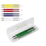 Zestaw długopis + ołówek TORISA w opakowaniu - zielony