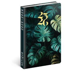 18-miesięczny kalendarz książkowy Petito - Monstera 2025/2026