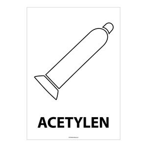 ACETYLEN, naklejka 148x210 mm