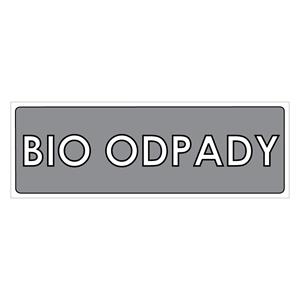 BIO ODPADY, płyta PVC 1 mm 290x100 mm