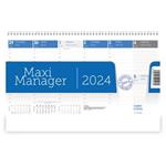 Biurkowy kalendarz 2024 - Maximanager niebieski
