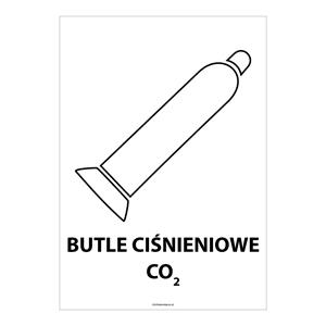 BUTLE CIŚNIENIOWE CO2, naklejka 148x210 mm