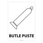 BUTLE PUSTE, płyta PVC 1 mm, 148x210 mm