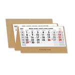 Czteromiesięczny kalendarz Kvatro Kraft składany czeski 2027 - szary