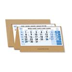 Czteromiesięczny kalendarz Kvatro Kraft składany czeski ze spiralą 2027 - niebieski