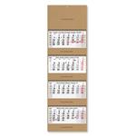 Czteromiesięczny kalendarz Kvatro Kraft składany czeski ze spiralą 2027 - szary