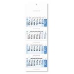 Czteromiesięczny kalendarz Kvatro składany czeski 2027 - niebieski