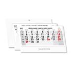 Czteromiesięczny kalendarz Kvatro składany czeski ze spiralą 2027 - szary