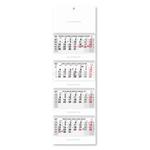 Czteromiesięczny kalendarz Kvatro składany czeski ze spiralą 2027 - szary