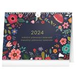Desk calendar 2024 Monthly planning - Flowers with Hook