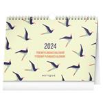 Desk calendar 2024 Weekly planning - Birds with Hook
