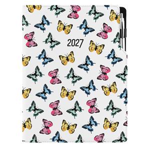 Diář DESIGN denní A4 2027 polský - Motýli barevní