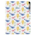 Diář DESIGN denní A4 2027 polský - Ptáci