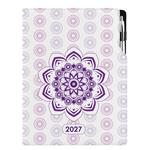 Diář DESIGN týdenní A4 2027 polský - Mandala fialový