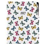 Diář DESIGN týdenní A4 2027 polský - Motýli barevní