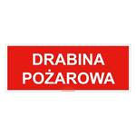 Drabina pożarowa - znak, naklejka 210x80 mm