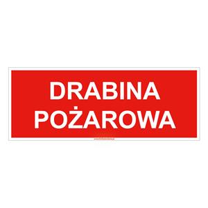 Drabina pożarowa - znak, płyta PVC 1 mm 210x80 mm