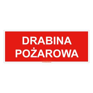 Drabina pożarowa - znak, płyta PVC 2 mm 210x80 mm