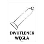 DWUTLENEK WĘGLA, płyta PVC 1 mm, 148x210 mm