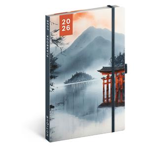 Dwutygodniowy kalendarz książkowy/notatnik 2026 A5 Japonia
