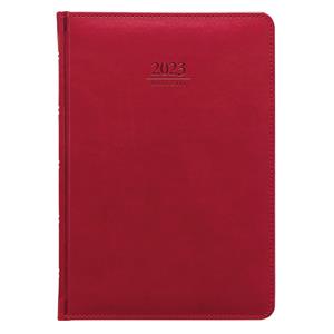 Dzienny kalendarz książkowy 2023 Gemma A5 - czerwony