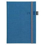 Dzienny kalendarz książkowy 2024 Tweed A5 - niebieski