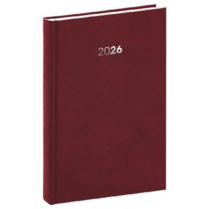 Dzienny kalendarz książkowy 2026 A5 Balakon - bordowy