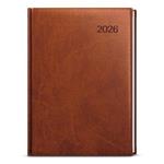 Dzienny kalendarz książkowy 2026 David Vivella A5 - brązowy