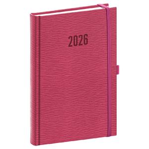 Dzienny kalendarz książkowy 2026 Rivoli - różowy